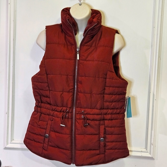 Copper Key Rustic Brown Zip Front Puffer Vest, Size XL Girls,NWT - Picture 4 of 16